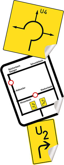 Druckerei reflektierende Folien Straßenverkehr günstig Druck reflektierende Folie Güteverkehrszeichen Wegweiser Verkehrszeichen, Umleitung DIN 67520 DIN 6171 RAL